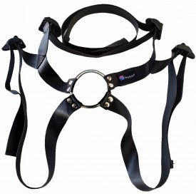 Страпон Harness Realistic с розовой головкой - 16,5 см.